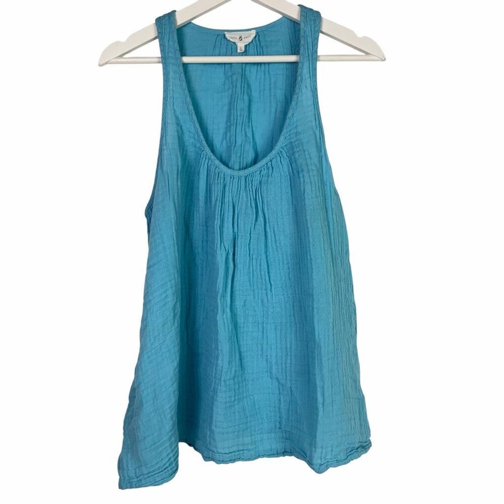 Lou & Grey Gauze Sleeveless Top Large
